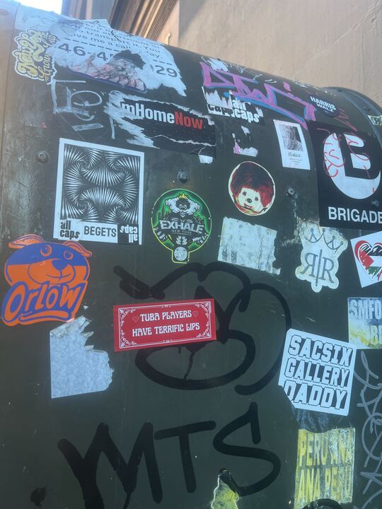 "Brass players have terrific lips!" sticker